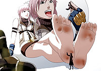 Anime style: giantess femdom-feet-set 1
